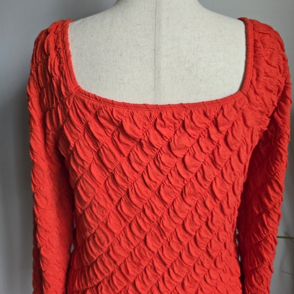 Anthropologie New Maeve Long Sleeve Modern Popcorn Crop Top Womens Size Large - Picture 8 of 12